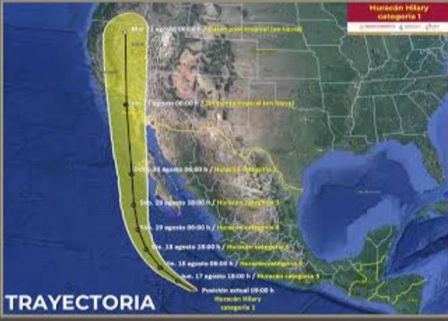 Hilary se intensificó a huracán categoría 2