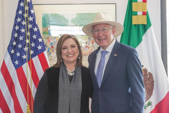 Se reúne Xóchitl Gálvez con Embajador de EU en México