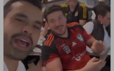 Desde un palco Jorge Álvarez y Samuel García se burlan del INE y Beltrones