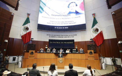 Inscriben en muro de honor del Senado nombre de Francisco González Bocanegra