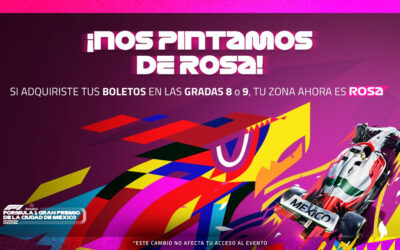 Las gradas 8 y 9 del México GP se pintan de rosa
