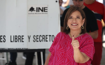 Emite Xóchitl su voto y reconoce que hay una gran participación