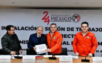 Toma Alito protesta a Comisión Nacional de Dictamen de Asamblea del PRI