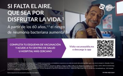 Llega campaña de Pfizer qué promueve vacunación contra neumonía