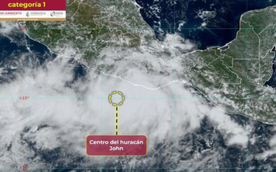 John se intensificó a huracán categoría 2, frente a Guerrero y Oaxaca