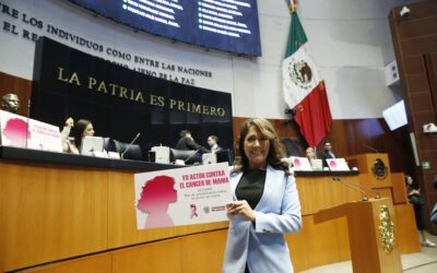 Se solidarizan senador@s con lucha contra el cáncer de mama