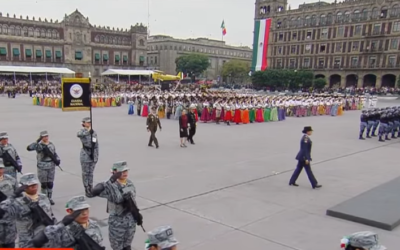 Encabeza Sheinbaum su primer desfile cívico militar por el 114 aniversario de la Revolución