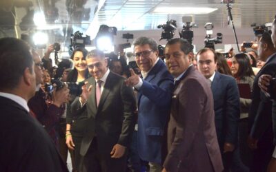 Arriba García Harfuch a San Lázaro a reunión con diputados