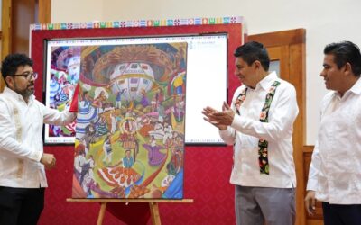 Presenta Salomón Jara imagen oficial de la Guelaguetza 2025