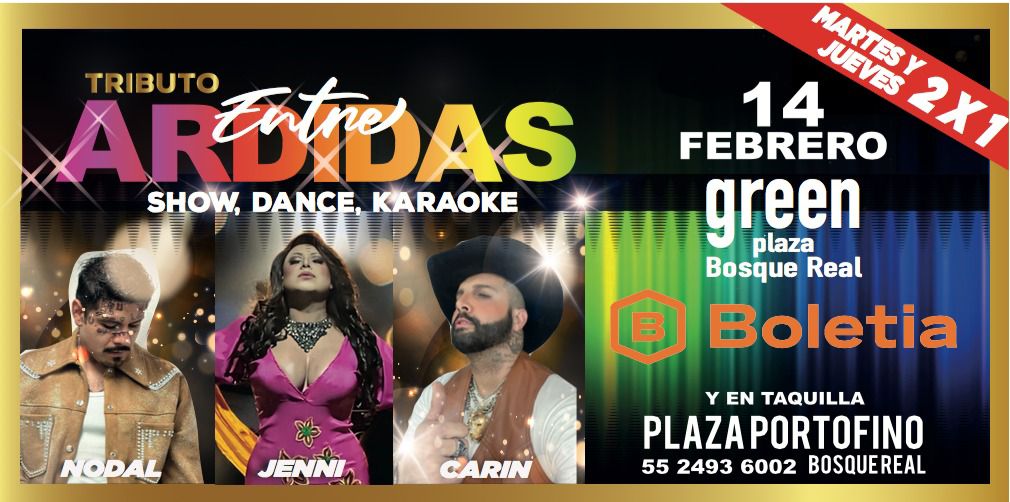 Festeja San Valentín con Tributo Entre Ardidas, un espectáculo lleno de música y energía