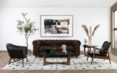 Sillones de piel,un clásico que se reinventa en tendencias actuales de decoración