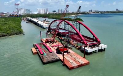 Puente Vehicular Nichupté que conectará a Cancún con zona hotelera con 77.8% de avance