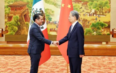 En encuentro histórico, presidentes del Congreso de México y China estrechan relaciones