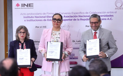 Firman INE y ANUIES convenio para fortalecer la democracia