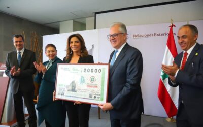 Con cachito, SRE y Lotería Nacional difunden en el país, relaciones bilaterales México y Líbano