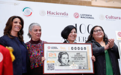 Develan Billete de Lotería por 100 Aniversario del Natalicio de Ifigenia Martínez