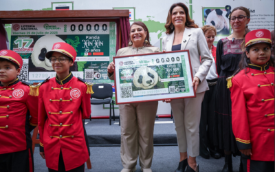 Develan billete de Lotería por 35 años de la panda Xin Xin