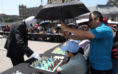 Festival del Ajedrez México Tenochtitlan llenó el Zócalo capitalino