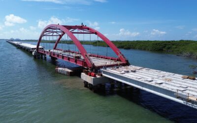 Puente Vehicular Nichupté en Q. Roo presenta un avance del 85 por ciento