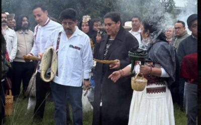 Nueva Corte inicia con purificación de bastones de mando en Cuicuilco
