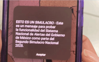 Aparece mensaje de simulacro en dispositivos telefónicos