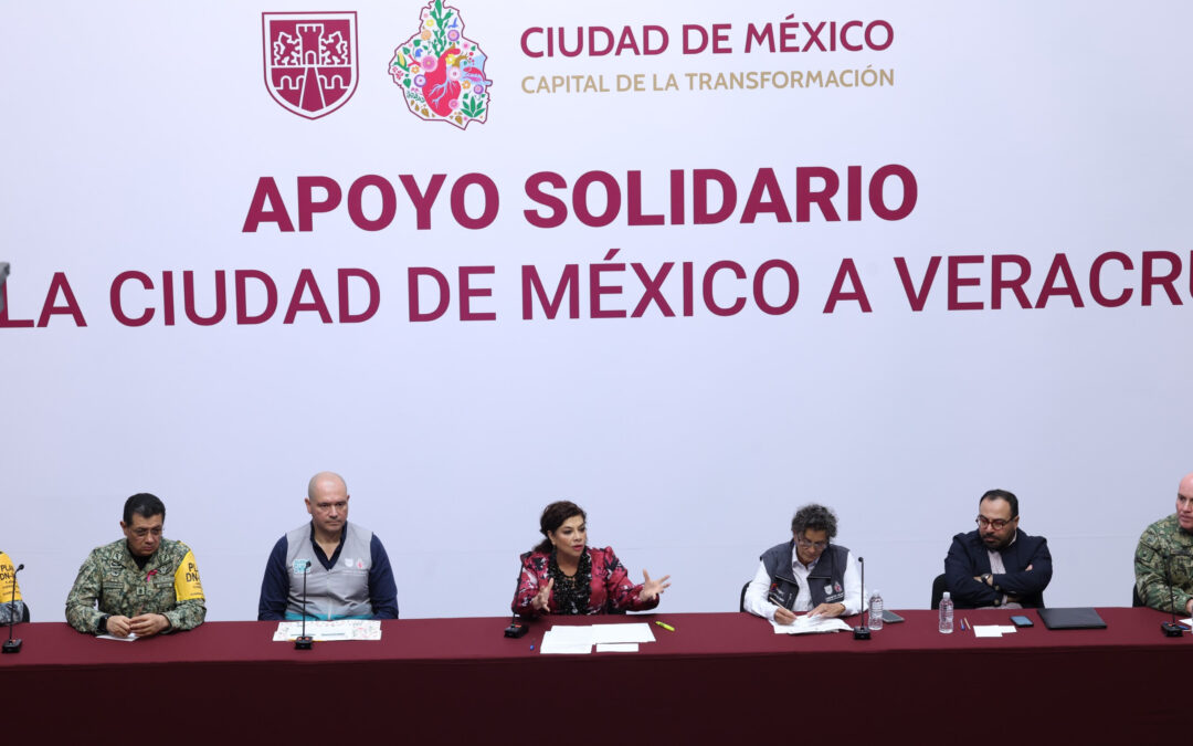 Anuncia CDMX apoyo solidario a afectados en Veracruz por lluvias