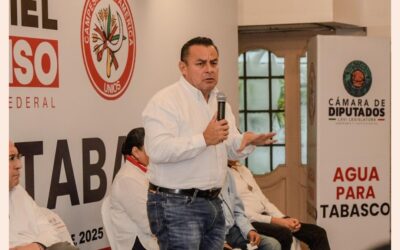 Tabasqueños rechazan modificaciones en materia de aguas: Erubiel Alonso