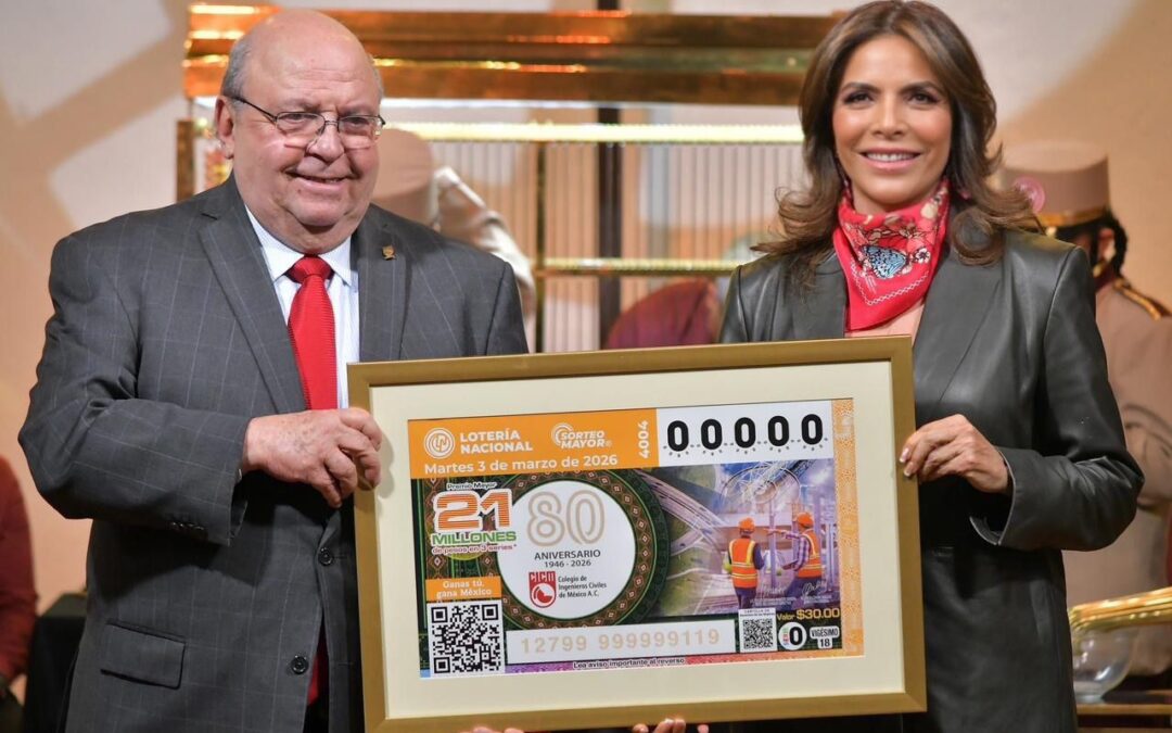 Sorteo Mayor conmemora 80 años del Colegio de Ingenieros Civiles de México