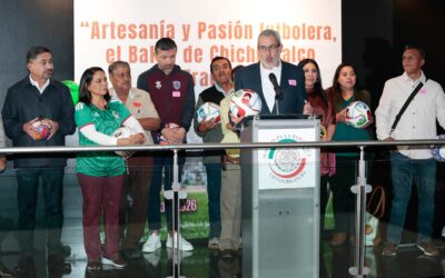 Inauguran en el Senado exposición de balones de fútbol artesanales de Chichihualco, Guerrero