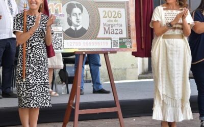 Devela Sheinbaum y directora de Lotería cachito que rinde homenaje a Margarita Maza