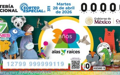 Alas y Raíces tendrá sorteo de Lotería Nacional por 30 aniversario