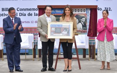 Con billete conmemorativo, SEP y Lotería Nacional reconocen a l@s maestr@s