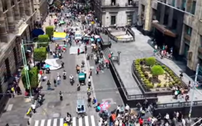 Impiden plantón de CNTE en el Zócalo, y se instalan en 5 de Mayo