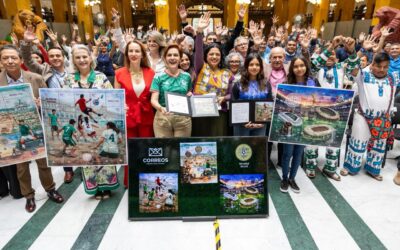 Presentan timbres conmemorativos de Correos de México rumbo al Mundial