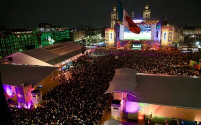 Se vivió gran fiesta mundialista en el Zocalo en segundo partido