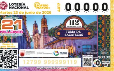 Realizará Lotería Nacional Sorteo por Aniversario de Toma de Zacatecas