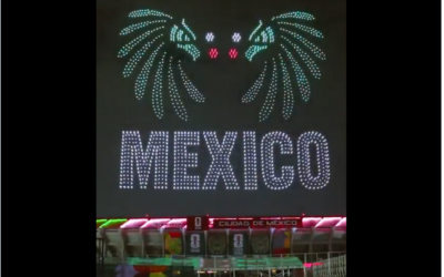FIFA presume espectáculo de drones sobre el Estadio CDMX previo al Mundial