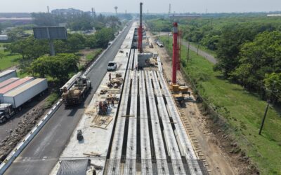 Distribuidor vial de acceso al puerto de Veracruz alcanza 80% de avance