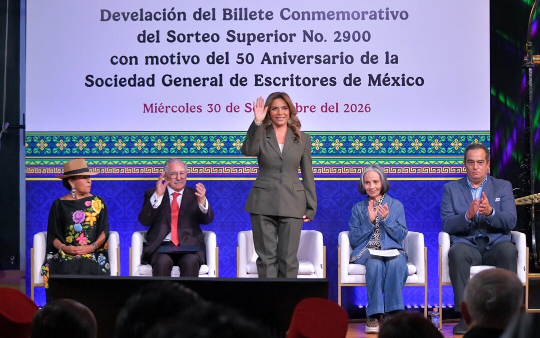 Sociedad de Escritores de México es reconocida con billete de Lotería Nacional