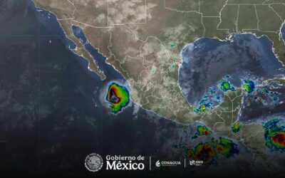 Tormenta tropical Trudy se localiza al oeste‑suroeste de Cabo Corrientes, Jalisco
