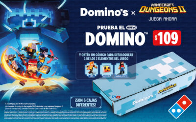 Llega a México la pizza “Domino™” en colaboración con Minecraft Dungeons II