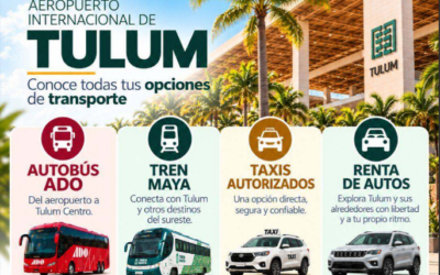 Sectur destaca opciones de movilidad para visitantes desde aeropuerto de Tulum