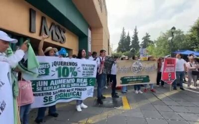 Trabajadores del IMSS colapsan CDMX con bloqueos y plantones